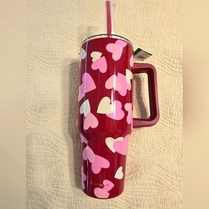 NWT Kate Spade Valentine Heart Stainless Steel Tumbler,  40 oz